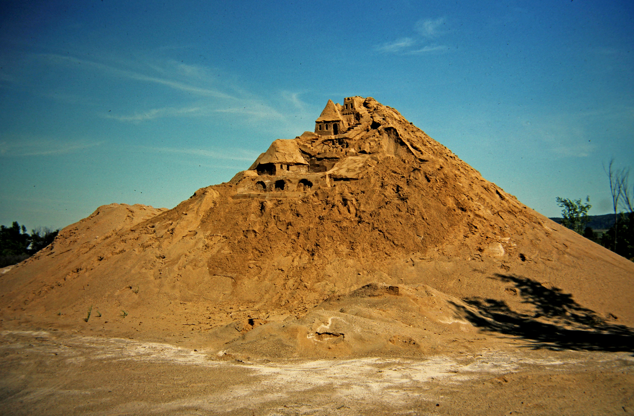 Sand castle in DOT sand pile